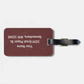 Tennis - male player and ball Personalize Gepäckanhänger (Rückseite horizontal)