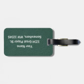 Tennis - male player and ball Personalize Gepäckanhänger (Rückseite horizontal)