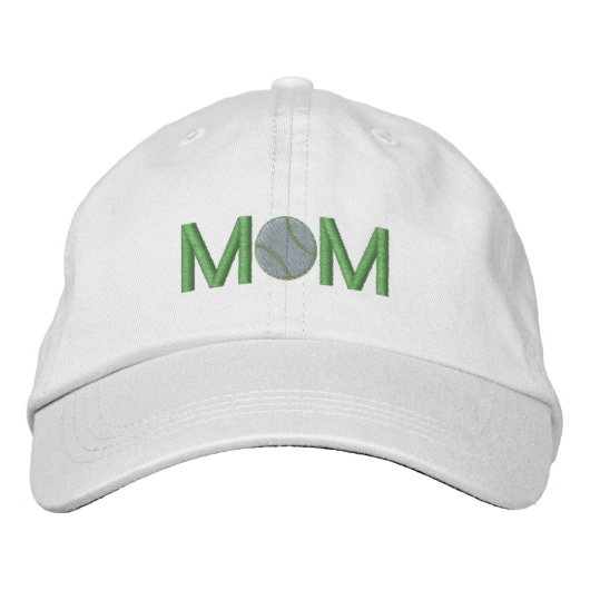 Tennis-Mama bestickt Bestickte Kappe (Vorderseite)