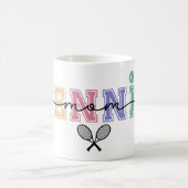 Tennis-Mama farbenfroh und Niedlich Kaffeetasse (Mittel)