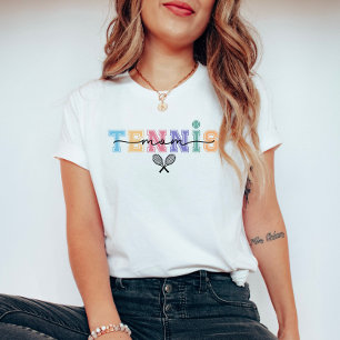 Tennis-Mama farbenfroh und Niedlich T-Shirt