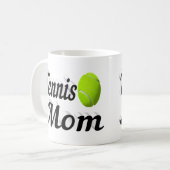 Tennis Mama Halbtext Kaffee Tasse (Vorderseite Links)