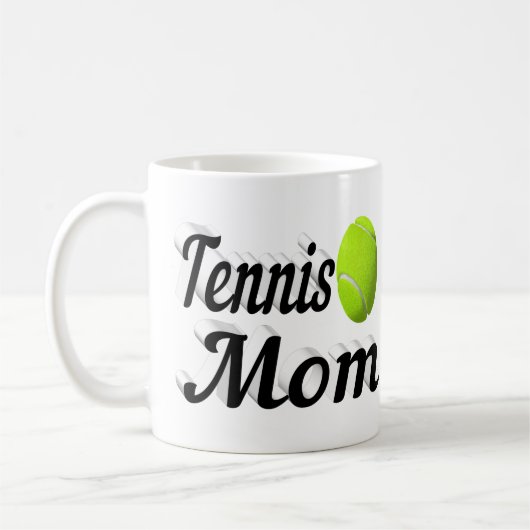 Tennis Mama Halbtext Kaffee Tasse (Links)
