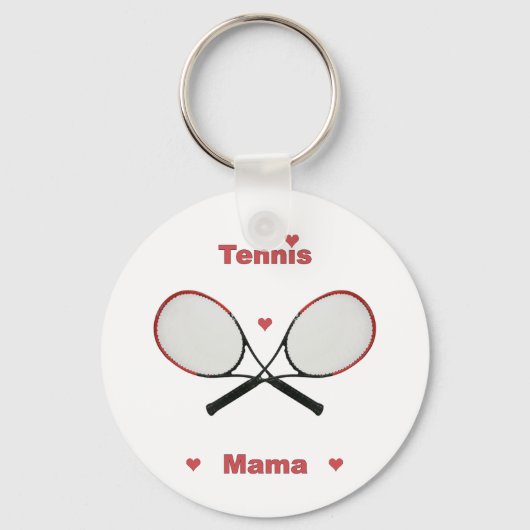Tennis Mama Hearts Schlüsselanhänger (Vorderseite)