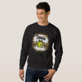 Tennis Mama Leopard gebleicht Mama Mama Muttertag Sweatshirt (Vorne ganz)