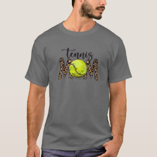 Tennis Mama Leopard Tennis Mama Muttertag T-Shirt