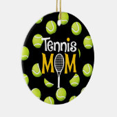 Tennis-Mama mit Tennisball Keramik Ornament (Rechts)