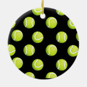 Tennis-Mama mit Tennisball Keramik Ornament (Hinten)