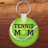 Tennis Mama Personalisiert Name Schlüsselanhänger (Vorderseite)