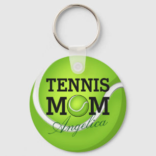 Tennis-Mama-personalisierter Name Schlüsselanhänger