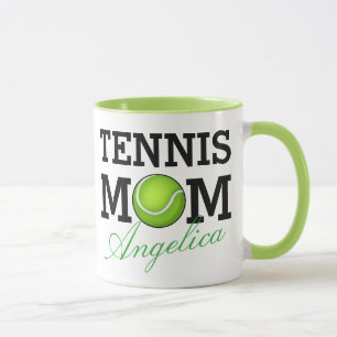 Tennis-Mama-personalisierter Name Tasse