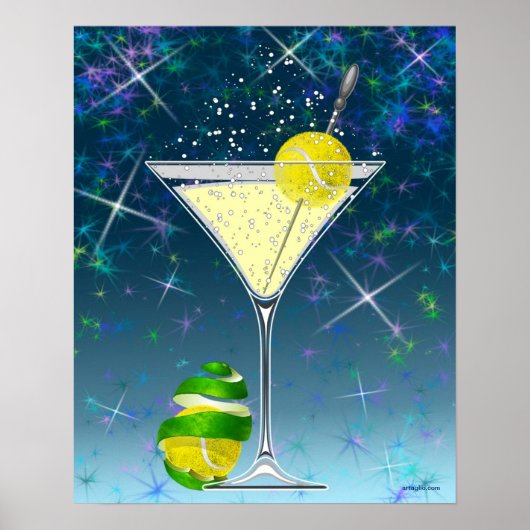 Tennis Martini, Tennis Poster (Vorne)