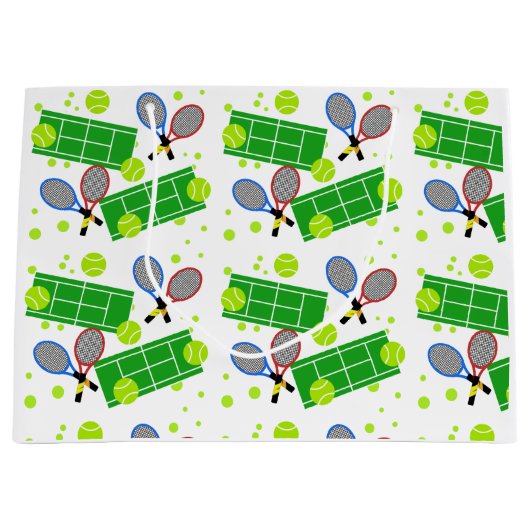 Tennis-Match Große Geschenktüte (Vorderseite)