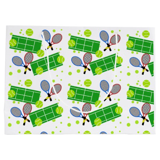 Tennis-Match Große Geschenktüte (Rückseite)