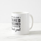 Tennis Match Racket Spielplatz Funny Gift Kaffeetasse (VorderseiteRechts)