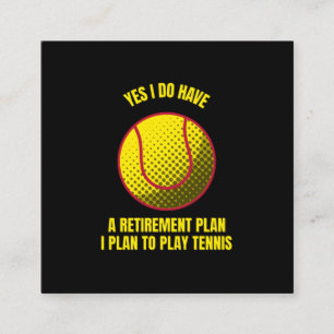 Tennis mein Altersvorsorgeplan für lustige Tennis Telefonnummerkarte