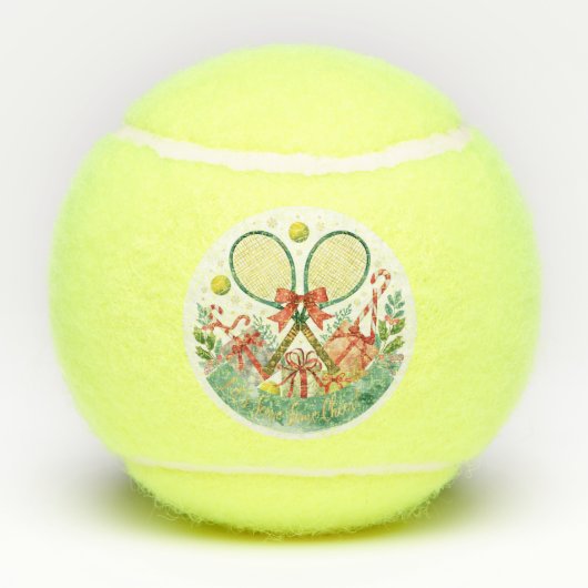 Tennis Merry Christmas with tennis ball  (Rückseite)