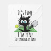 Tennis Mir geht es gut, alles ist gut lustig Fleecedecke (Vorderseite)