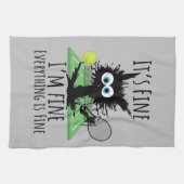 Tennis Mir geht es gut, alles ist gut lustig Geschirrtuch (Horizontal)