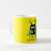 Tennis Mir geht es gut, alles ist gut lustig Kaffeetasse (Vorderseite Links)