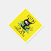 Tennis Mir geht es gut, alles ist gut lustig Serviette (Ecke)