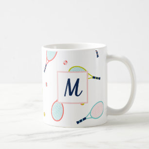 Tennis Mit Monogramm Sports Personalisiert Kaffeetasse