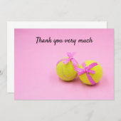 Tennis mit Schläger Vielen Dank an den Spieler Dankeskarte (Vorne/Hinten)