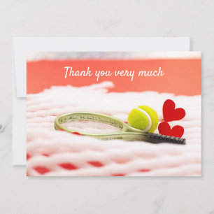 Tennis mit Schläger Vielen Dank an den Spieler Dankeskarte