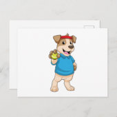 Tennis mit Tennisball spielen Postkarte (Vorne/Hinten)