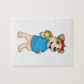 Tennis mit Tennisball spielen Puzzle (Horizontal)