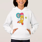 Tennis mit Tennisschläger Hoodie (Vorderseite)