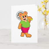 Tennis mit Tennisschläger Karte (Gelbe Blume)
