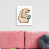 Tennis mit Tennisschläger Leinwanddruck (Insitu (Wohnzimmer))