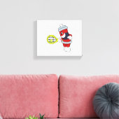 Tennis mit Tennisschläger Leinwanddruck (Insitu (Wohnzimmer))