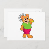 Tennis mit Tennisschläger Postkarte (Vorne/Hinten)