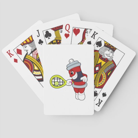 Tennis mit Tennisschläger Spielkarten (Rückseite)