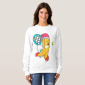 Tennis mit Tennisschläger Sweatshirt (Vorne ganz)