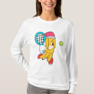 Tennis mit Tennisschläger T-Shirt