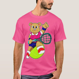 Tennis mit Tennisschläger Tennisball T-Shirt