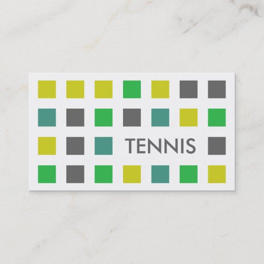 TENNIS (Mod-Quadrate) Visitenkarte (Vorderseite)