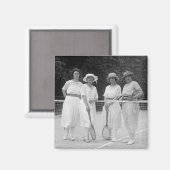 Tennis-Mode der 1920er Magnet (Vorderseite/Rückseite)