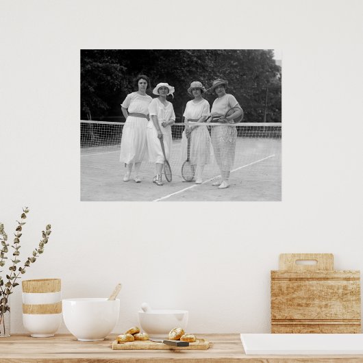 Tennis-Mode der 1920er Poster (Küche)