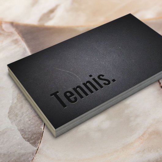 Tennis Modern Bold Text Beruflich dunkel Visitenkarte