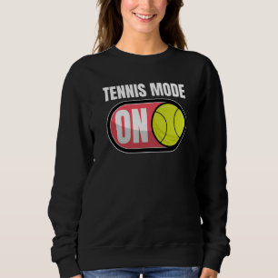 Tennis-Modus Auf Spielfeld Spiel Ass Topspin Tenni Sweatshirt