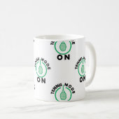 Tennis-Modus ON grün / weiß Kaffeetasse (VorderseiteRechts)