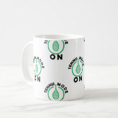 Tennis-Modus ON grün / weiß Kaffeetasse (Vorderseite Links)