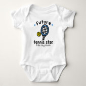 Tennis mögen Mama Baby Strampler (Vorderseite)