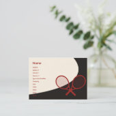 Tennis - mollig visitenkarte (Stehend Vorderseite)