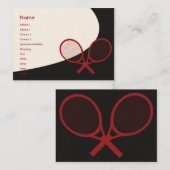 Tennis - mollig visitenkarte (Vorne/Hinten)