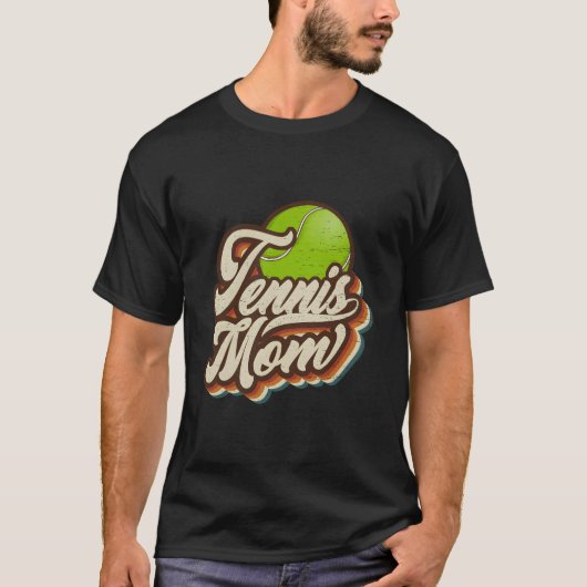 Tennis Mom Sports Mama Mothers Day T-Shirt (Vorderseite)